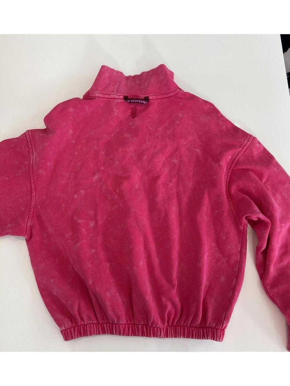 $98 Free people Movement Valley Girl Sweat Heather Pink Sweatshirt Pullover XS - Picture 8 of 10